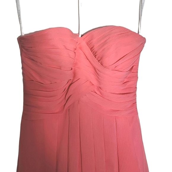 DAVID'S BRIDAL Coral Reef  Crinkle Chiffon Dress - Picture 7 of 10